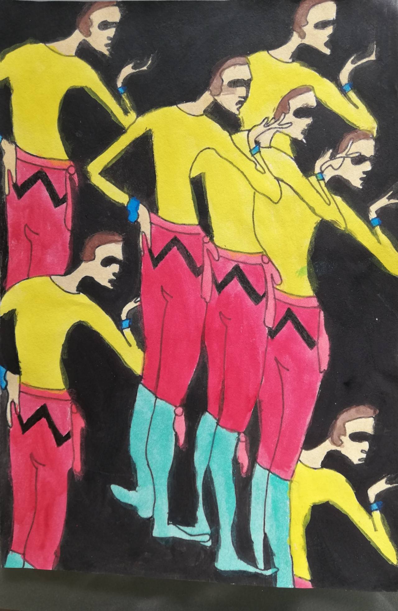 El Actor, dibujo de Fanyi Huang (todos los derechos otorgados a la Fundación Orden de la Paz para el concurso Picasso Cuadros Sinfónicos en Málaga)