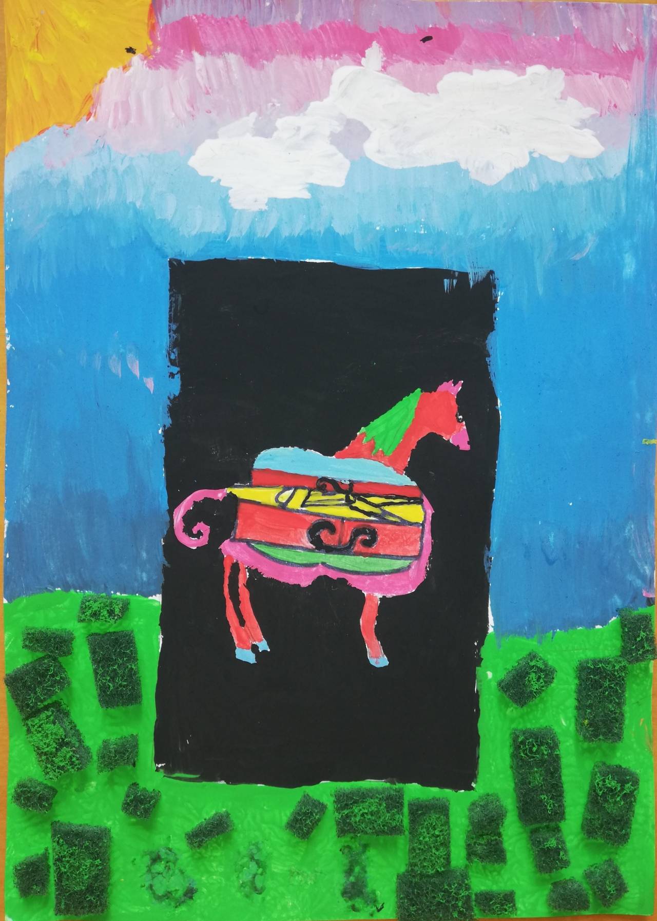 La Cabra, dibujo de Lucía Sierra (todos los derechos otorgados a la Fundación Orden de la Paz para el concurso Picasso Cuadros Sinfónicos en Málaga)