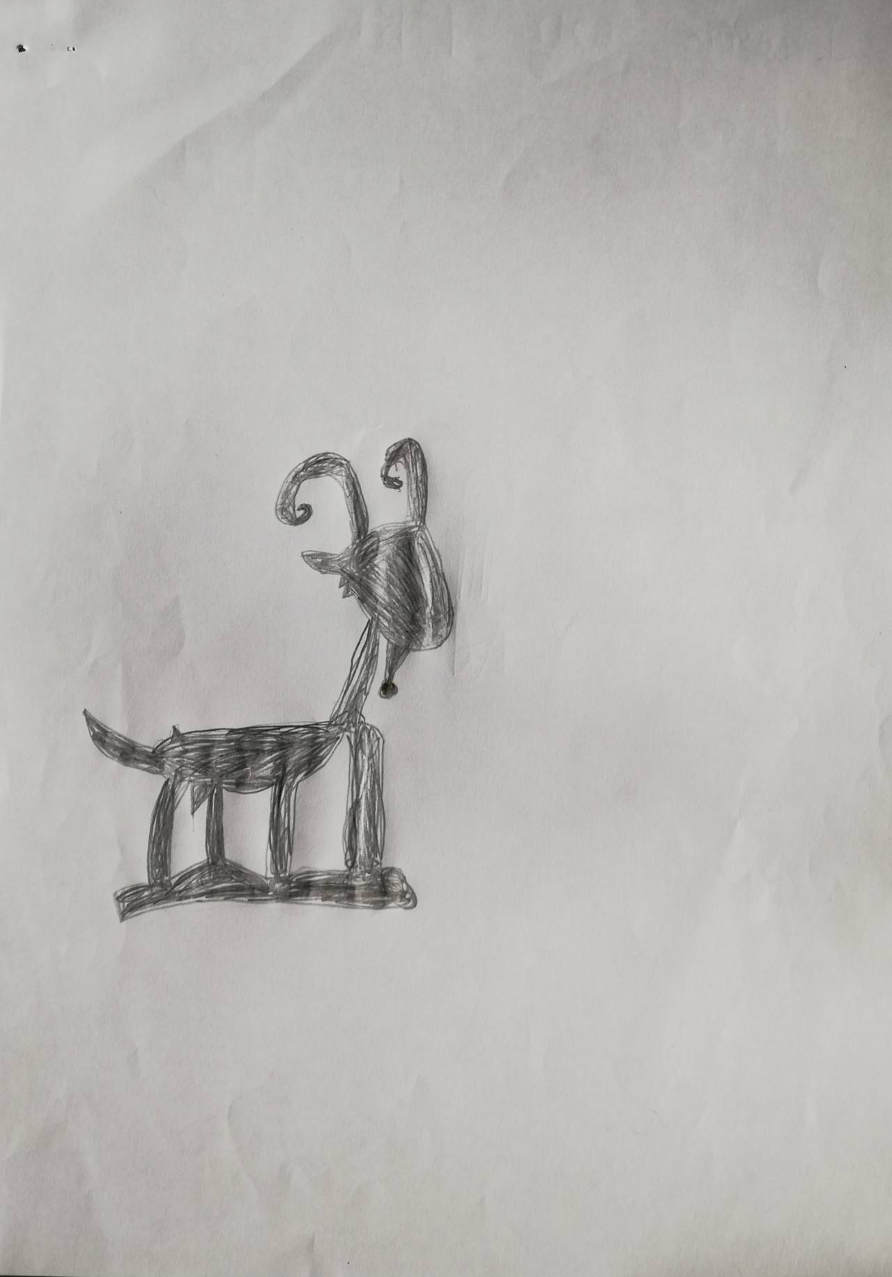 La Cabra, dibujo de Irene Ron (todos los derechos otorgados a la Fundación Orden de la Paz para el concurso Picasso Cuadros Sinfónicos en Málaga)