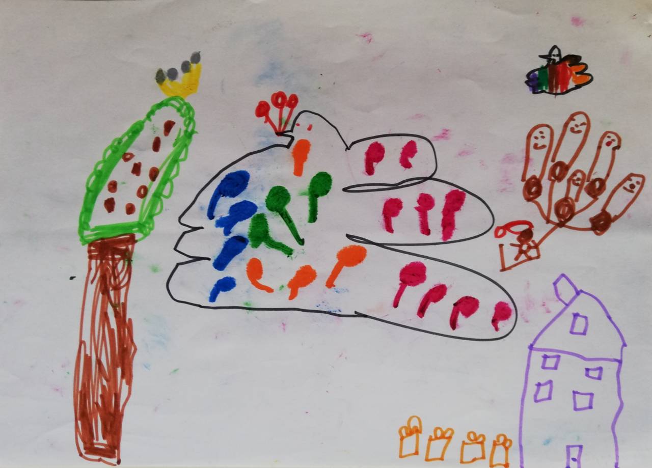 La paloma de la Paz, dibujo de Giuseppe Guadagno (todos los derechos otorgados a la Fundación Orden de la Paz para el concurso Picasso Cuadros Sinfónicos en Málaga)